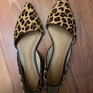 J. Crew Leopard/Cheetah Print Dorsay Flats 7.5